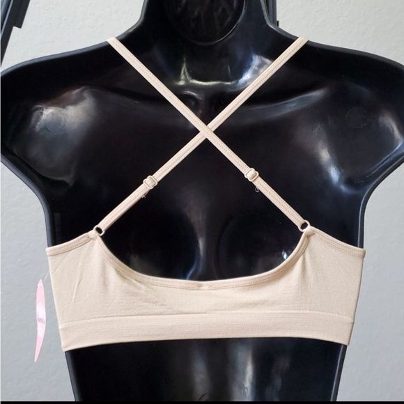Women's Low Cut Bralette w/Accent Straps Nude - Picture 2 of 3